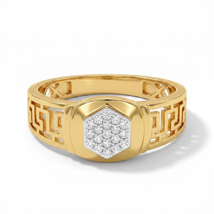 The Heritage Hexagon Diamond Band