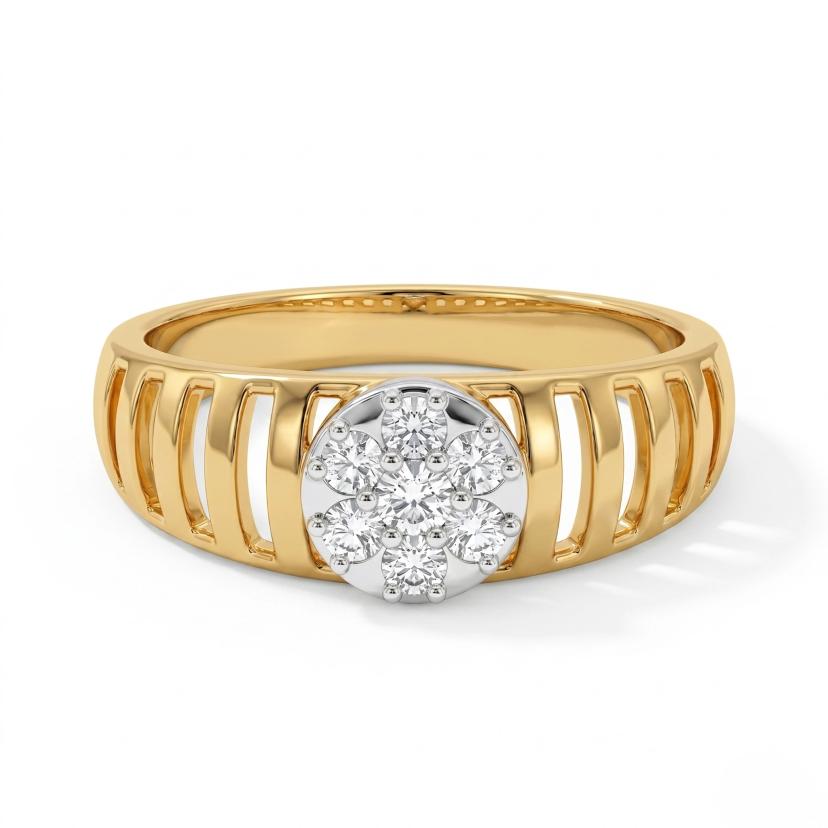 The Celestial Cluster Fluted Ring